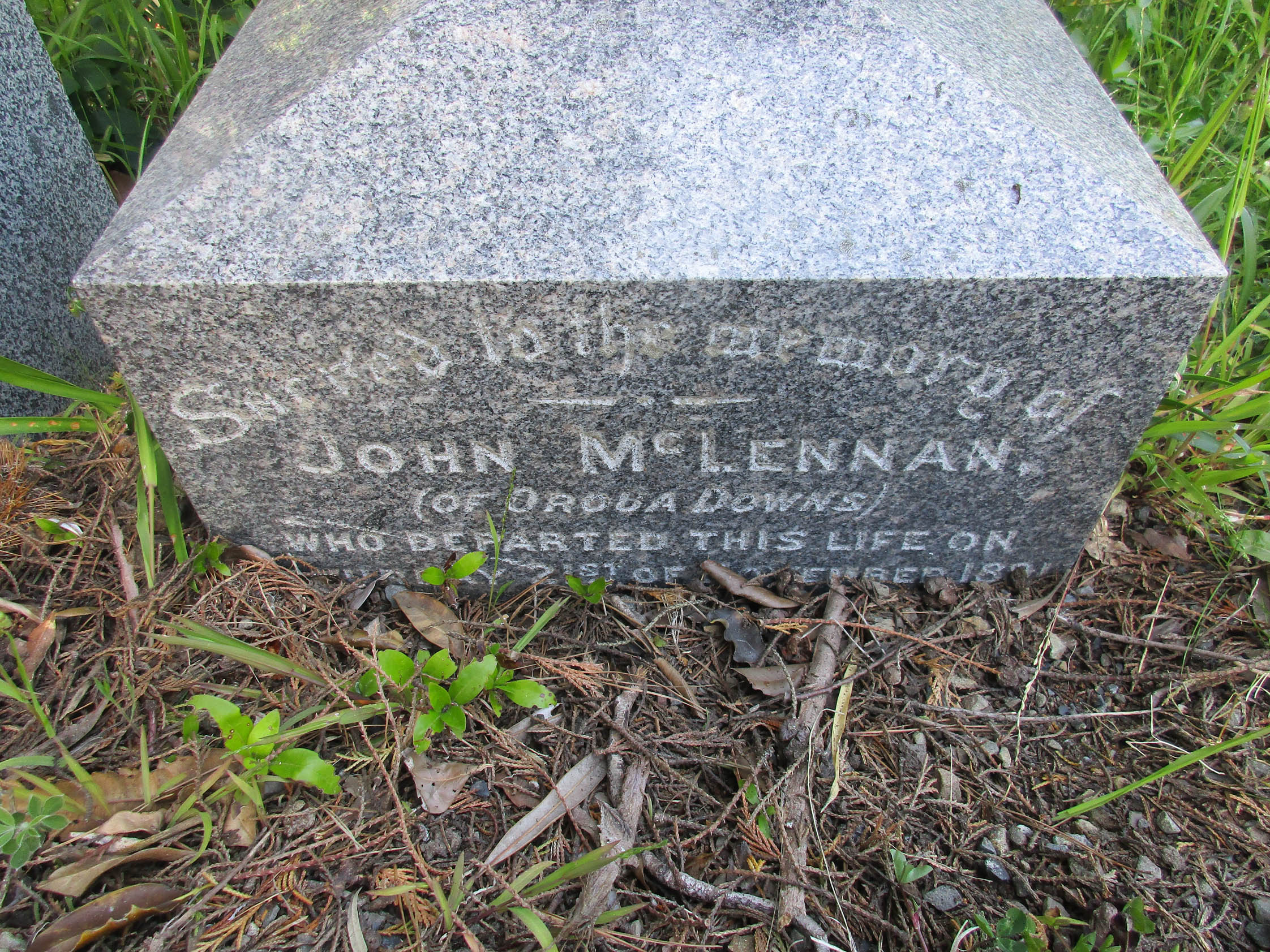 Photo of headstones/John McLennan d 1891 hdstn Wellington Bolton Street